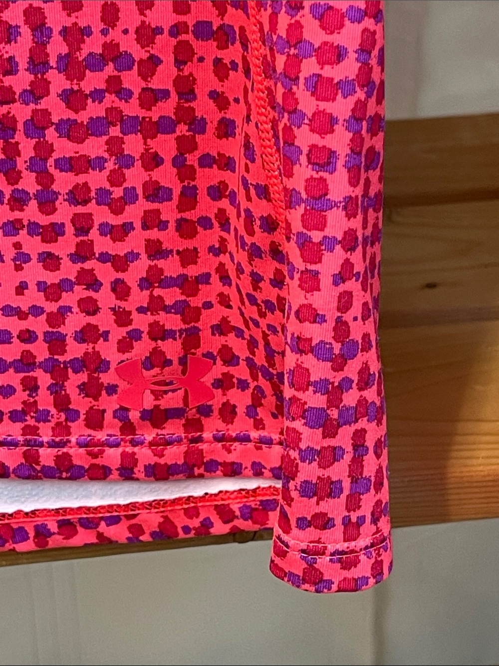Under Armour Pink Patterned Quarter-Zip Performance Top - Picture 8 of 16